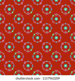 Ferris wheel color seamless pattern.