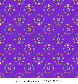 Ferris wheel color seamless pattern.