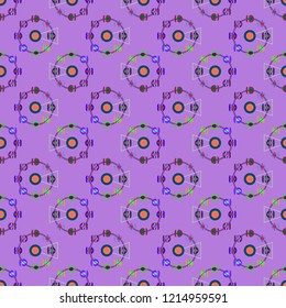 Ferris wheel color seamless pattern.