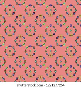 Ferris wheel color seamless pattern.
