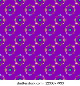 Ferris wheel color seamless pattern.
