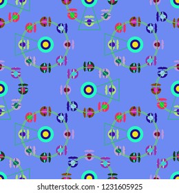 Ferris wheel color seamless pattern.
