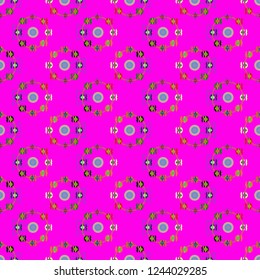 Ferris wheel color seamless pattern.