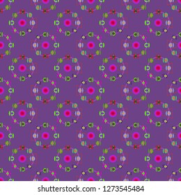 Ferris wheel color seamless pattern.