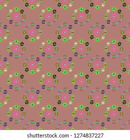 Ferris wheel color seamless pattern.