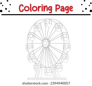 Ferris wheel coloring page for kids