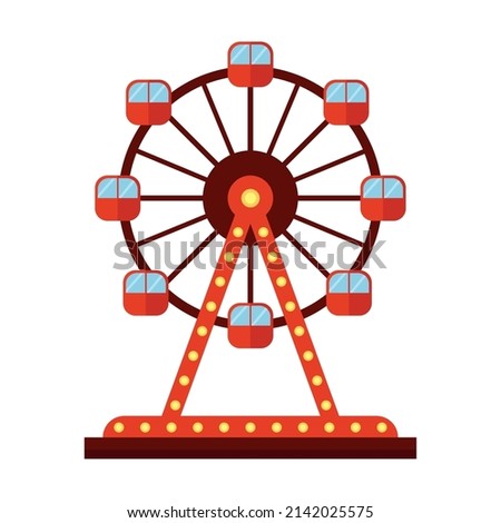 ferris wheel design over white