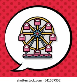 Ferris wheel doodle, speech bubble