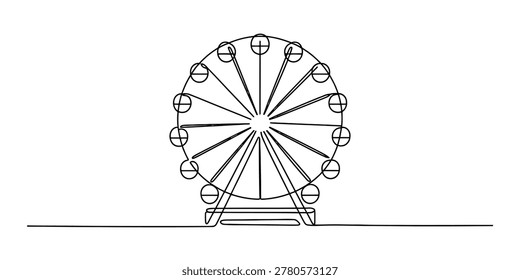 Ferris wheel drawn in