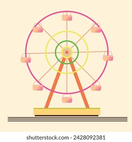 Ferris wheel fantasy illustration vector art