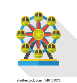 Ferris wheel flat icon