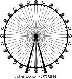 Ferris wheel High Roller silhouette