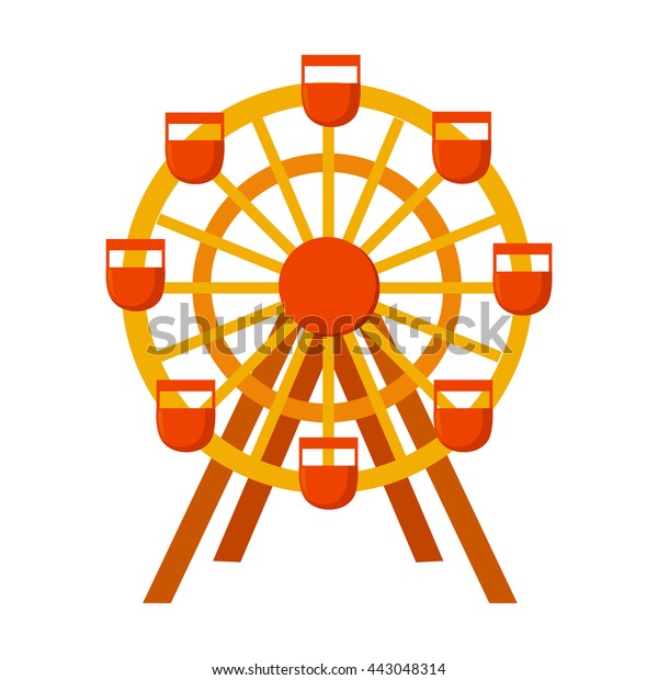 Ferris Wheel Icon Cartoon Stock Vector (Royalty Free) 443048314