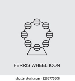 Ferris wheel icon . Editable line Ferris wheel icon from architecture. Trendy Ferris wheel icon for web and mobile.
