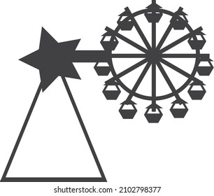  ferris wheel icon, Entertainment Round Attraction