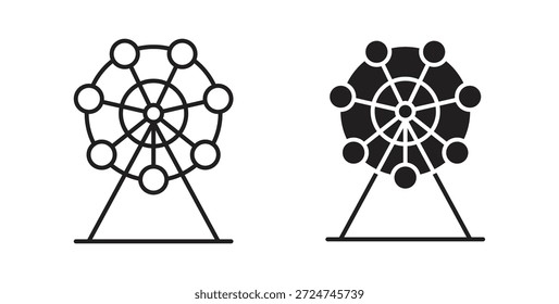 Ícone de roda-gigante. sinal plano preenchido para conceito móvel e web design