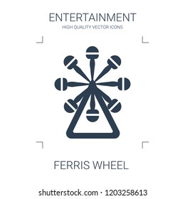 ferris wheel icon. high quality filled ferris wheel icon on white background. from entertainment collection flat trendy vector ferris wheel symbol. use for web and mobile