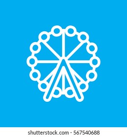 Ferris wheel icon illustration isolated vector sign symbol