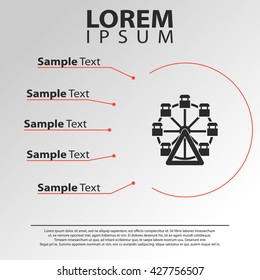 ferris wheel icon. ferris wheel infographics template
