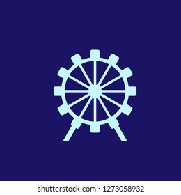 the Ferris wheel icon for internet marketing or user interface sign.