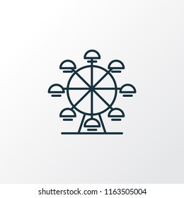 Ferris wheel icon line symbol. Premium quality isolated carousel element in trendy style.