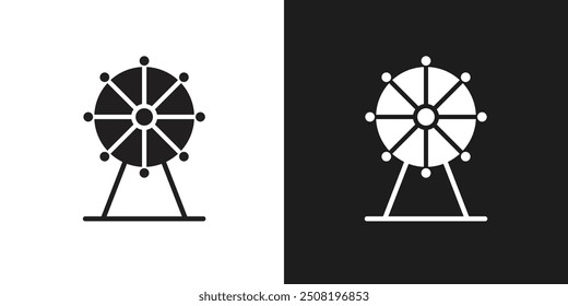 Ícone de roda-gigante logotipo definir vetor