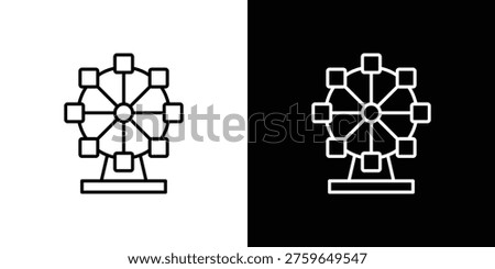 Ferris wheel icon logo template designs.