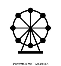 Ferris wheel icon on white background