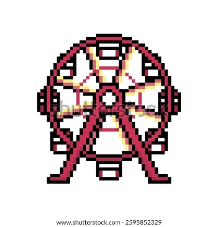 ferris wheel icon pixel art