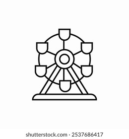 ícone da roda gigante sinal vetor