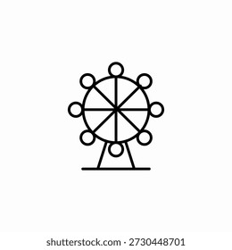 ferris wheel icon sign vector