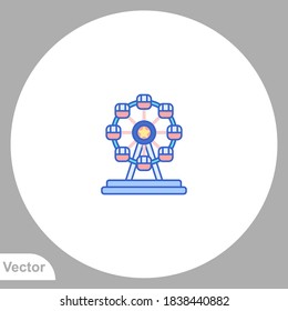 Ferris wheel icon sign vector,Symbol, logo illustration for web and mobile