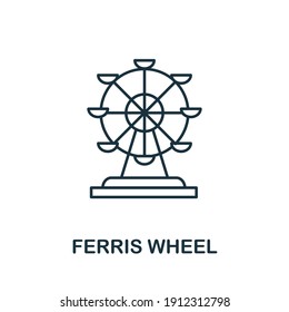 Ferris Wheel icon  Simple element from amusement park collection  Creative Ferris Wheel icon for web design  templates  infographics   more