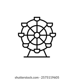 ferris wheel icon Simple outline illustration