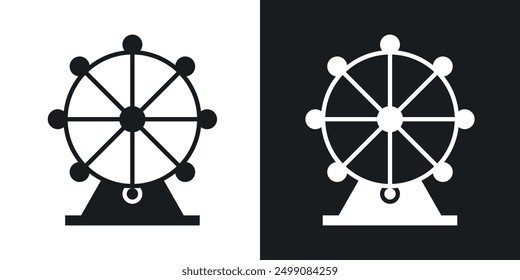 Ferris wheel icon in solid style