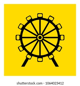 Ferris wheel icon vector