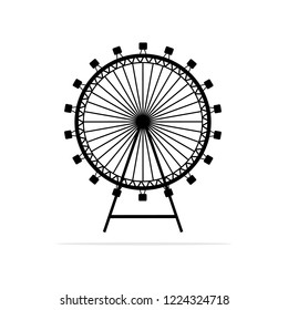 Ferris wheel icon. Vector concept illustration for design.