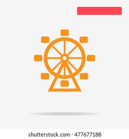 Ferris wheel icon. Vector concept illustration for design.