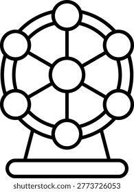 Ferris Wheel Icon Vector Element line icon design vector icons