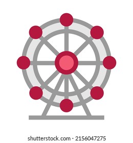 Ferris wheel icon vector emoji isolated on white background