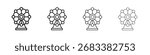 Ferris wheel icon vector graphics. black style vector icons