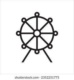 ferris wheel icon vector illustration symbol