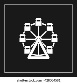 ferris wheel icon. ferris wheel vector illustration
