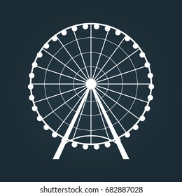 Ferris Wheel icon. Vector illustration.