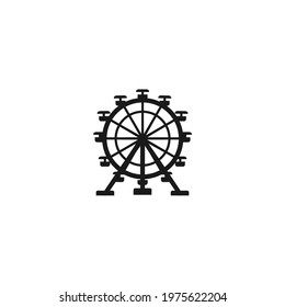 ferris wheel icon vector on a white background