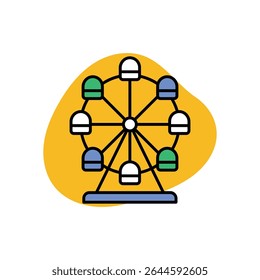 Ferris Wheel Icon vector stock illustration