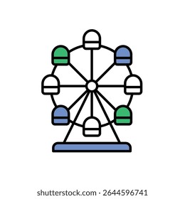 Ferris Wheel Icon vector stock illustration