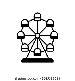Ferris Wheel Icon vector stock illustration