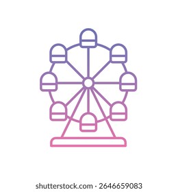 Ícone de roda gigante ilustração de stock de vetor