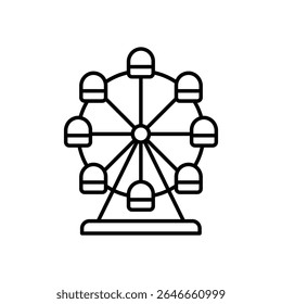 Ícone de roda gigante ilustração de stock de vetor